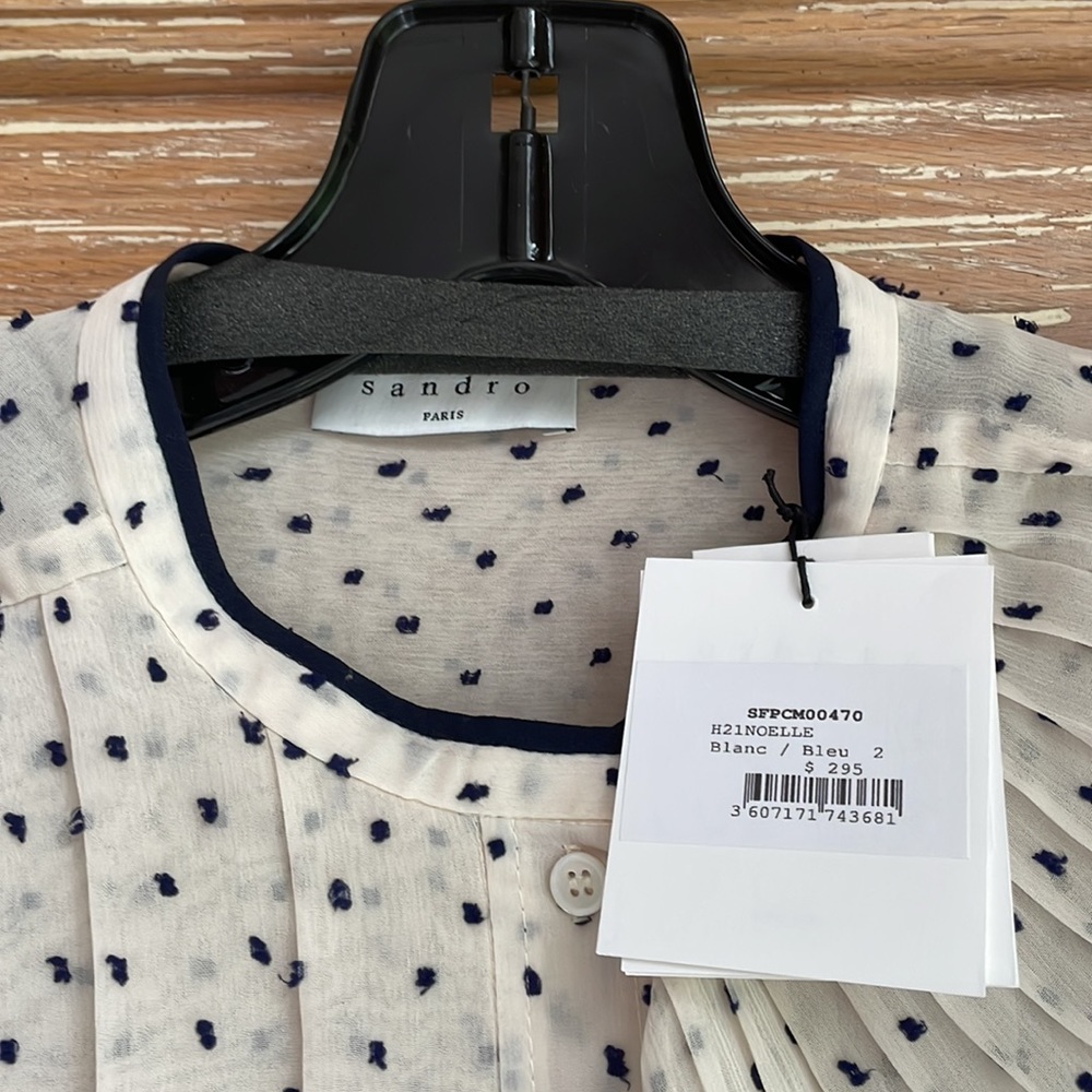 Sandro Ruffle Front Blouse - Picture 2 of 2